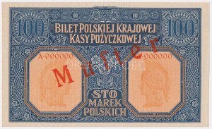 MUSTER General 100 mkp 1916 - reverse alone