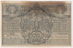 Black print / Reproduction / Diverter (?) 50 mkp 1916
