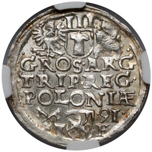 Zygmunt III Waza, Trojak Poznań 1591 - menniczy