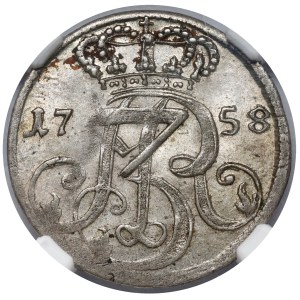 August III Sas, Trojak Gdańsk 1758