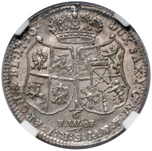Auguste III Sas, 1/6 thaler 1750 FWóF, Dresde