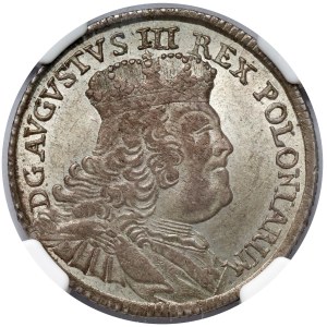 August III Sas, Dwuzłotówka Lipsk 1753