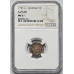 August II Mocny, 3 halerze 1706 ILH, Drezno