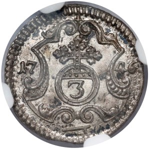 August III Sas, 3 halerze 1746 FWóF, Drezno