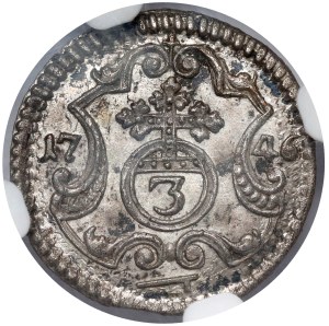 August III Sas, 3 haler 1746 FWóF, Dresden
