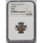 August II Mocny, 3 halerze 1732 IGS, Drezno