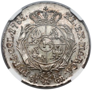Poniatowski, Dwuzłotówka 1785 EB - bez wstęgi