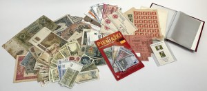 Set of banknotes, prints including many reprints