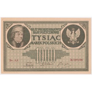 1.000 mkp 1919 Maj - Ser.AA - 6 cyfr