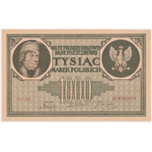1.000 mkp 1919 Maj - Ser.AD - 7 cyfr