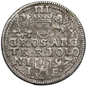 Zygmunt III Waza, Trojak Olkusz 1597 - wczesny - LI