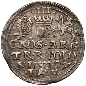 Zygmunt III Waza, Trojak Olkusz 1597 - wczesny - RE