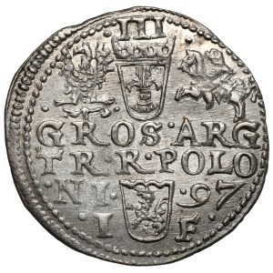 Zygmunt III Waza, Trojak Olkusz 1597 - bez naramiennika