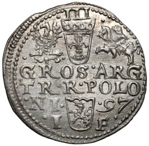 Sigismond III Vasa, Trojak Olkusz 1597 - sans épaulettes