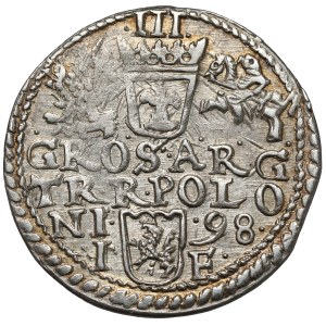 Zygmunt III Waza, Trojak Olkusz 1598 - małe popiersie - POLONI