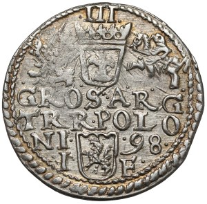 Sigismund III Vasa, Trojak Olkusz 1598 - small bust - POLONI