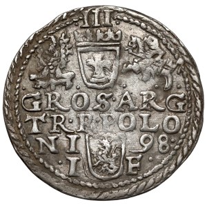Zygmunt III Waza, Trojak Olkusz 1598 - małe popiersie