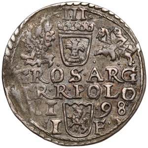 Zygmunt III Waza, Trojak Olkusz 1598 - małe popiersie