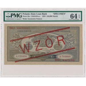 250.000 mkp 1923 - WZÓR - A 123456 / 789000