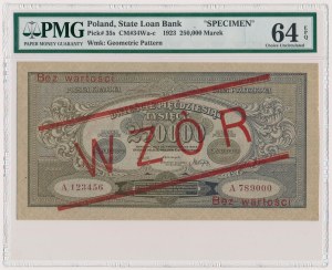 250,000 mkp 1923 - MODEL - A 123456 / 789000