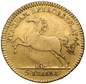 Brunswick-Wolfenbüttel, Karl I, 5 thalers = Pistole 1746 EK