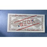 100.000 mkp 1923 - WZÓR - A 0012345 / 6789000 - z perforacją