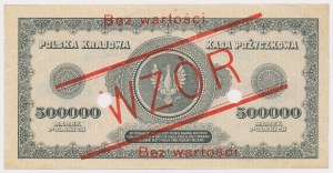 500,000 mkp 1923 - MODEL - A 1234500 / 6789000 - with perforation.