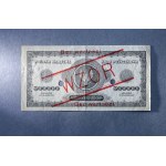 500.000 mkp 1923 - WZÓR - A 1234500 / 6789000 - z perforacją
