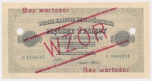 500,000 mkp 1923 - MODEL - G 1234567 / 8901234