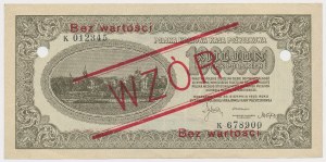 1 million mkp 1923 - MODEL - K 12345 / 678900 - with perforation.