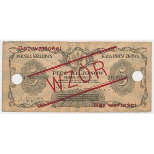 5 mln mkp 1923 - WZÓR - A 1234500 / 6789000 - perforacja pozioma