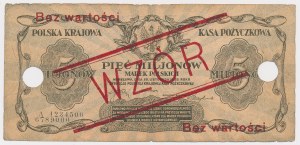5 millions mkp 1923 - MODEL - A 1234500 / 6789000 - perforation horizontale