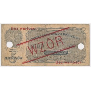 5 mln mkp 1923 - WZÓR - A 1234500 / 6789000 - perforacja pozioma