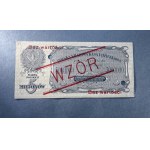 5 mln mkp 1923 - WZÓR - B 1234500 / 6789000 - perforacja pozioma