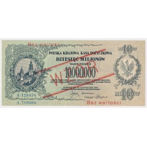 10 mln mkp 1923 - WZÓR - A 123456 / 789000