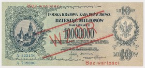 10 millions mkp 1923 - MODEL - A 123456 / 789000