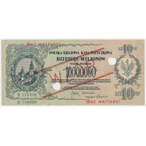 10 mln mkp 1923 - WZÓR - B 123456 / 789000