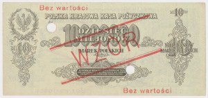 10 millions mkp 1923 - MODEL - C 123456 / 789000