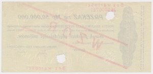 Remittance for 50 million mkp 1923 - MODEL - running numbering