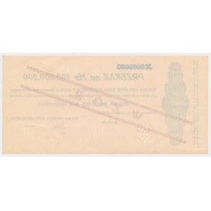 Przekaz na 100 mln mkp 1923 - WZÓR - 0000000