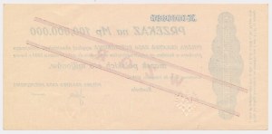 Transfer for 100 million mkp 1923 - MODEL - 0000000