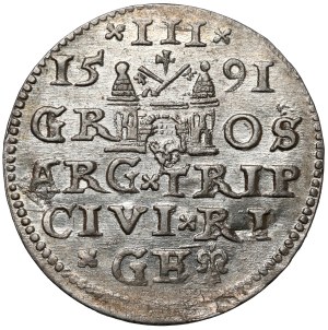 Sigismond III Vasa, Troika Riga 1591 - pomme couronnée