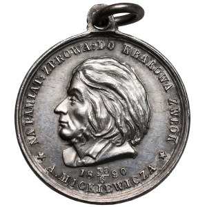 Medal, Sprowadzenie zwłok Adama Mickiewicza na Wawel 1890