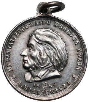 Médaille pour le transfert de la dépouille d'Adam Mickiewicz à Wawel 1890