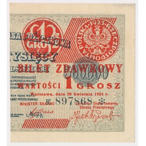 1 grosz 1924 - BC❉ - prawa połowa