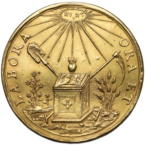 Jan Buchheim, Medal wagi 4 dukatów (XVII w.) - Módl się i pracuj...