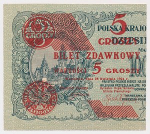 5 pennies 1924 - moitié gauche