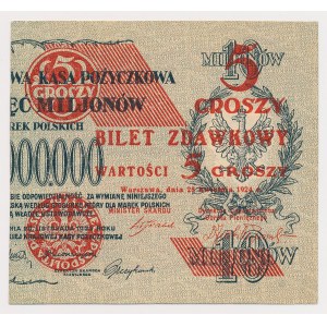 5 groszy 1924 - prawa połowa