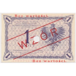 1 złoty 1919 - WZÓR - S.57 E - z perforacją