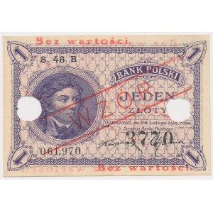 1 złoty 1919 - WZÓR - S.46 B